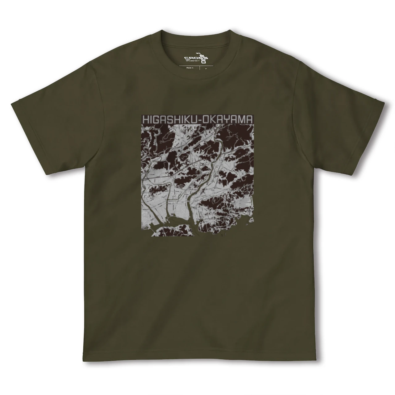 【東区(岡山市)(岡山県)】地図柄ヘビーウェイトTシャツ