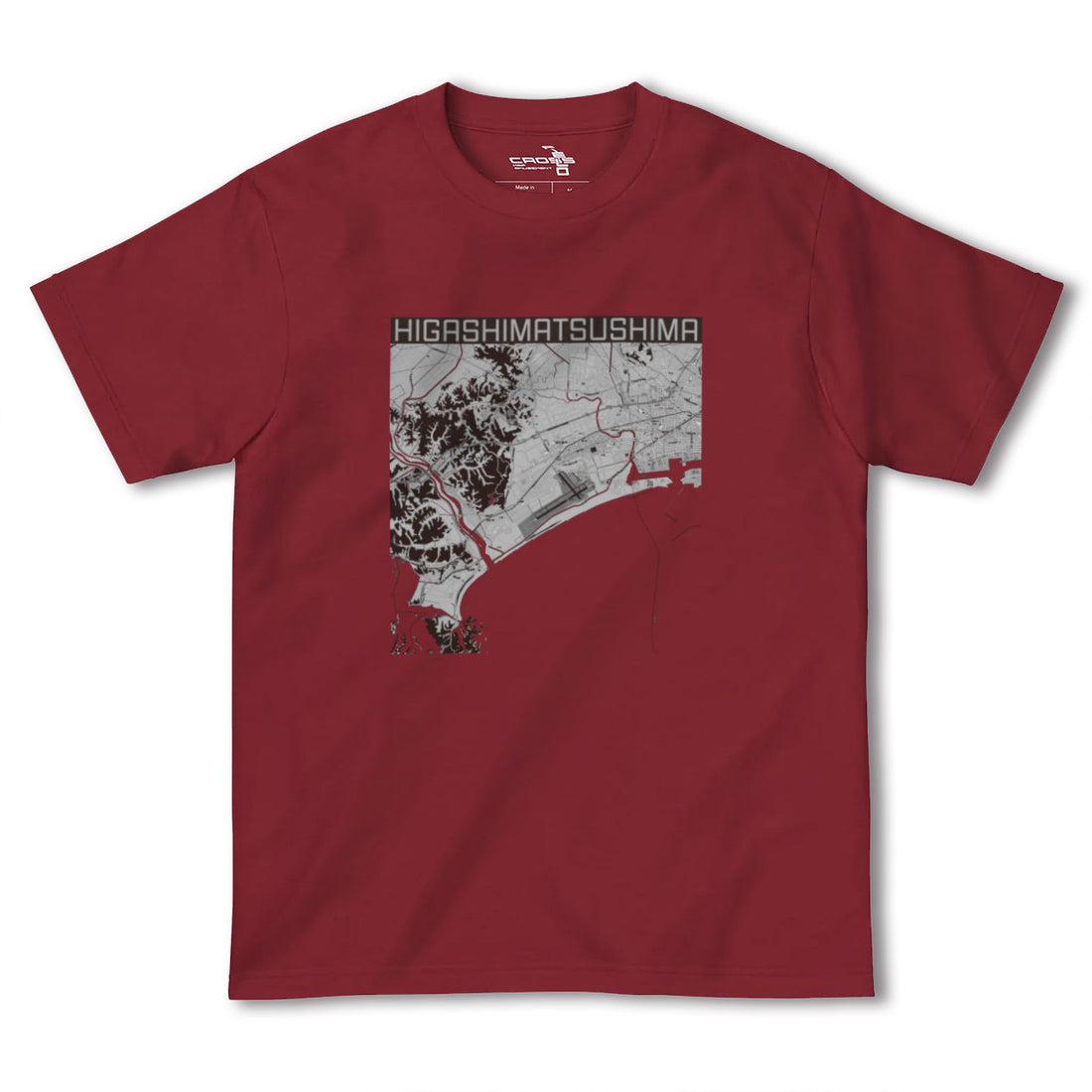 【東松島(宮城県)】地図柄ヘビーウェイトTシャツ