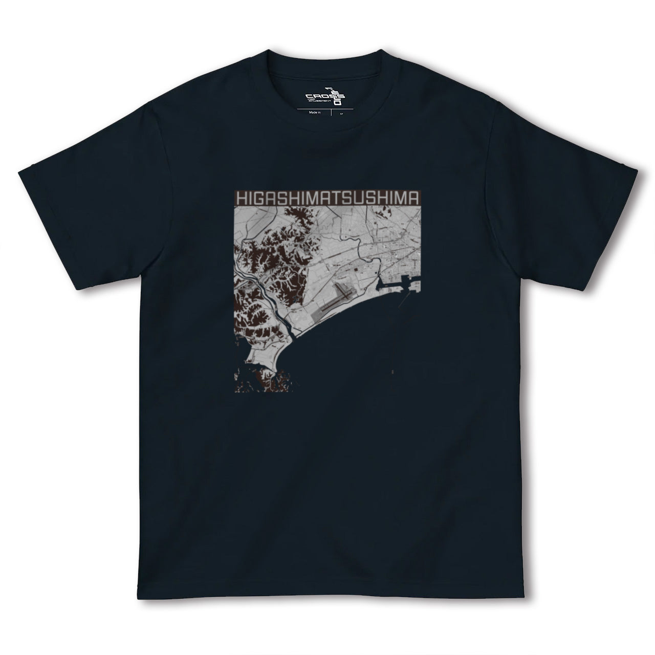 【東松島(宮城県)】地図柄ヘビーウェイトTシャツ