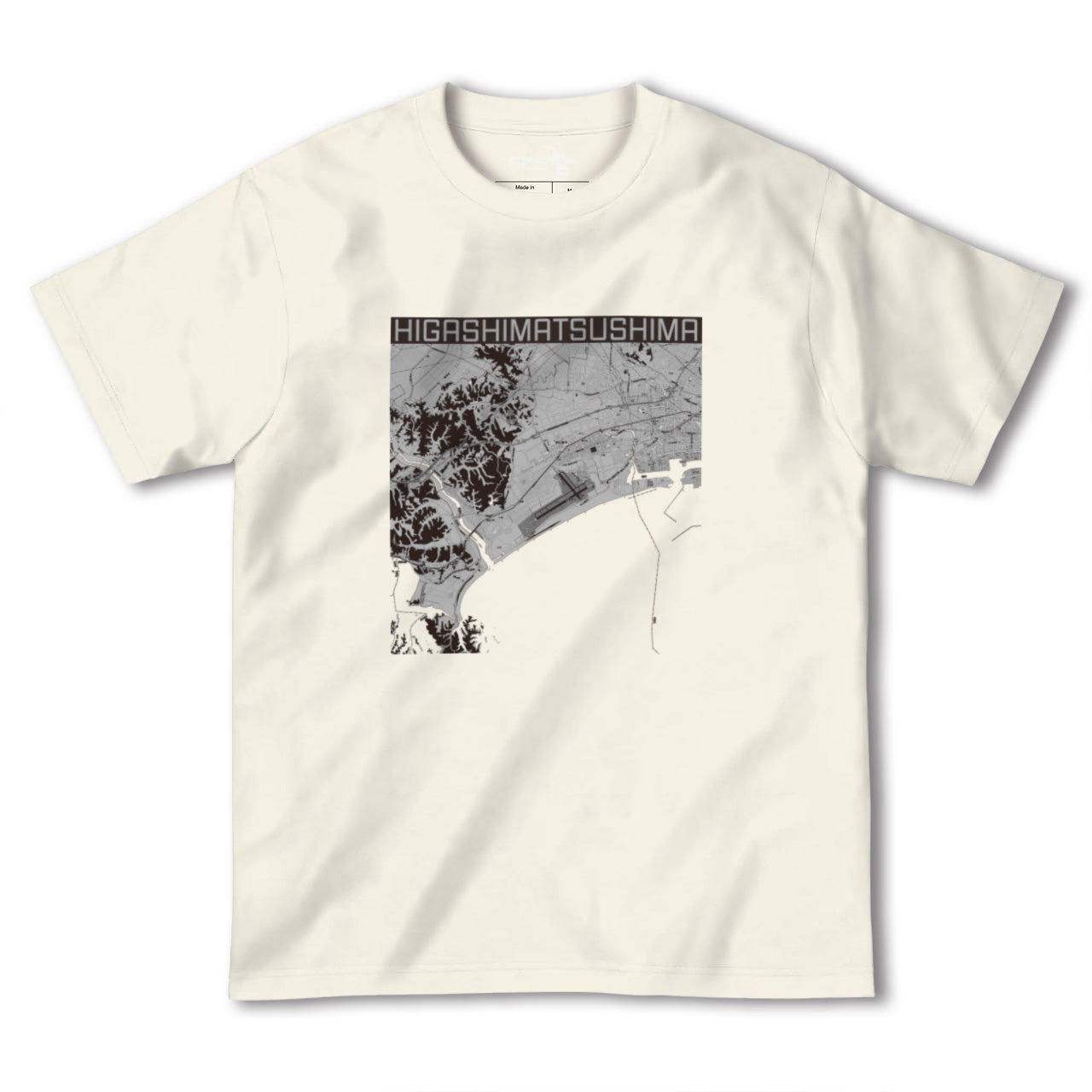 【東松島(宮城県)】地図柄ヘビーウェイトTシャツ