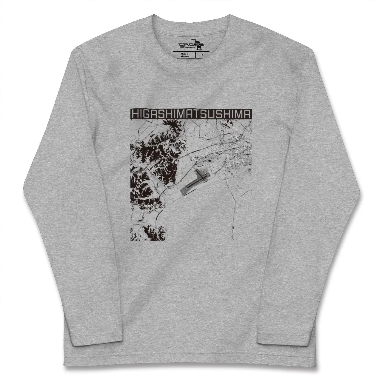 【東松島(宮城県)】地図柄ロングスリーブTシャツ