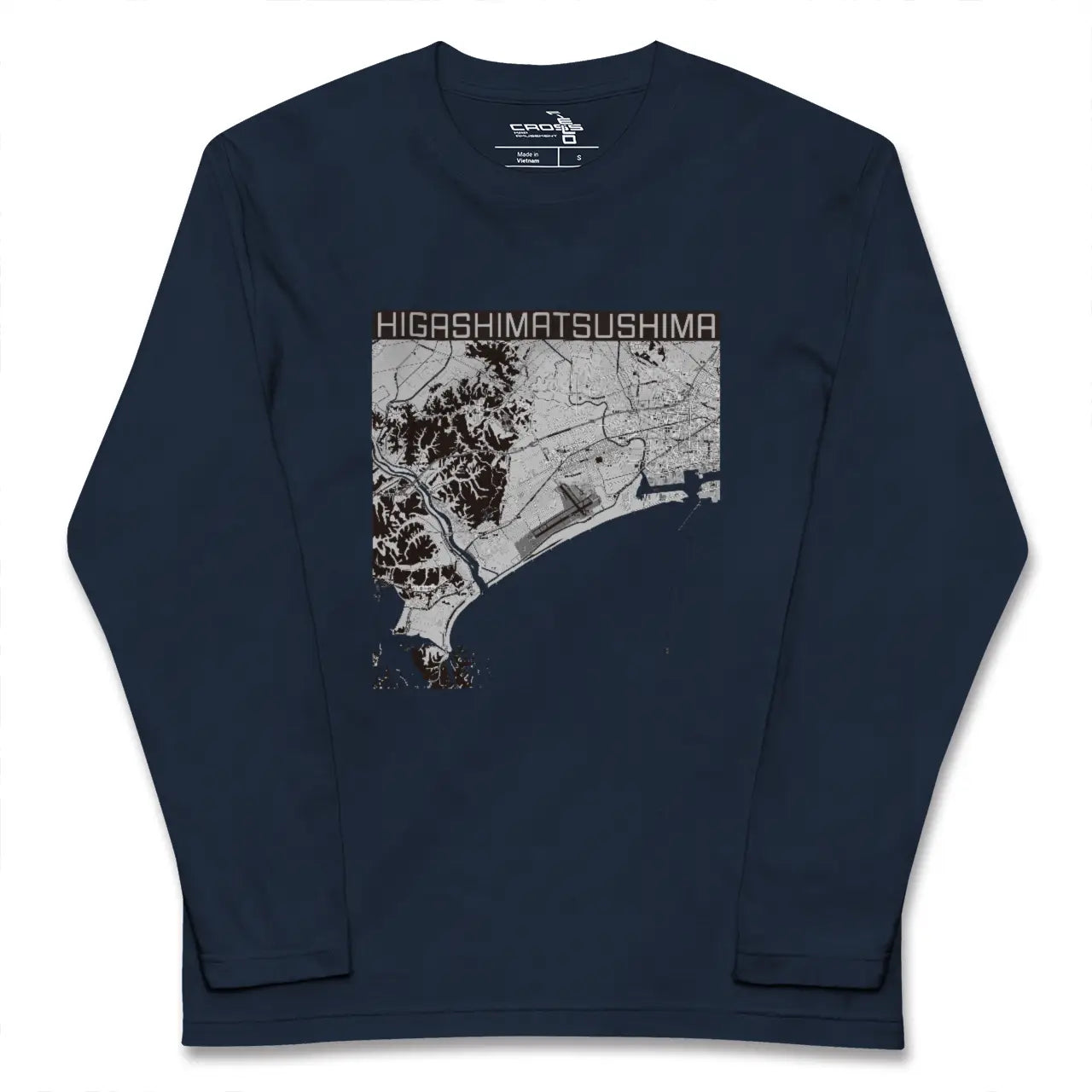 【東松島(宮城県)】地図柄ロングスリーブTシャツ