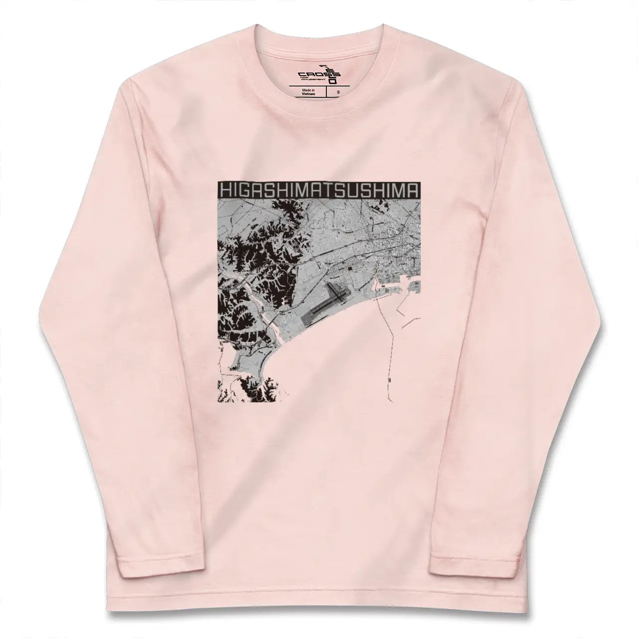 【東松島(宮城県)】地図柄ロングスリーブTシャツ