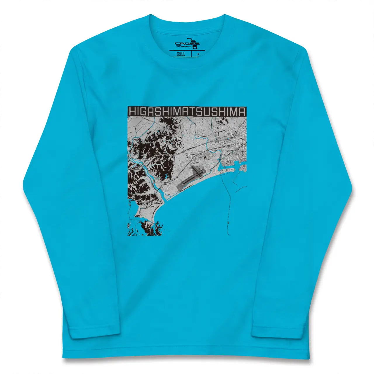 【東松島(宮城県)】地図柄ロングスリーブTシャツ