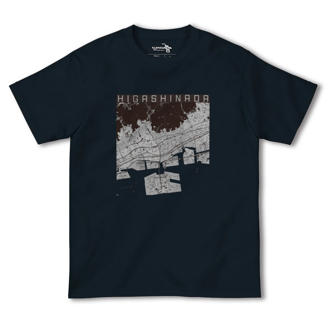 【東灘(兵庫県)】地図柄ヘビーウェイトTシャツ