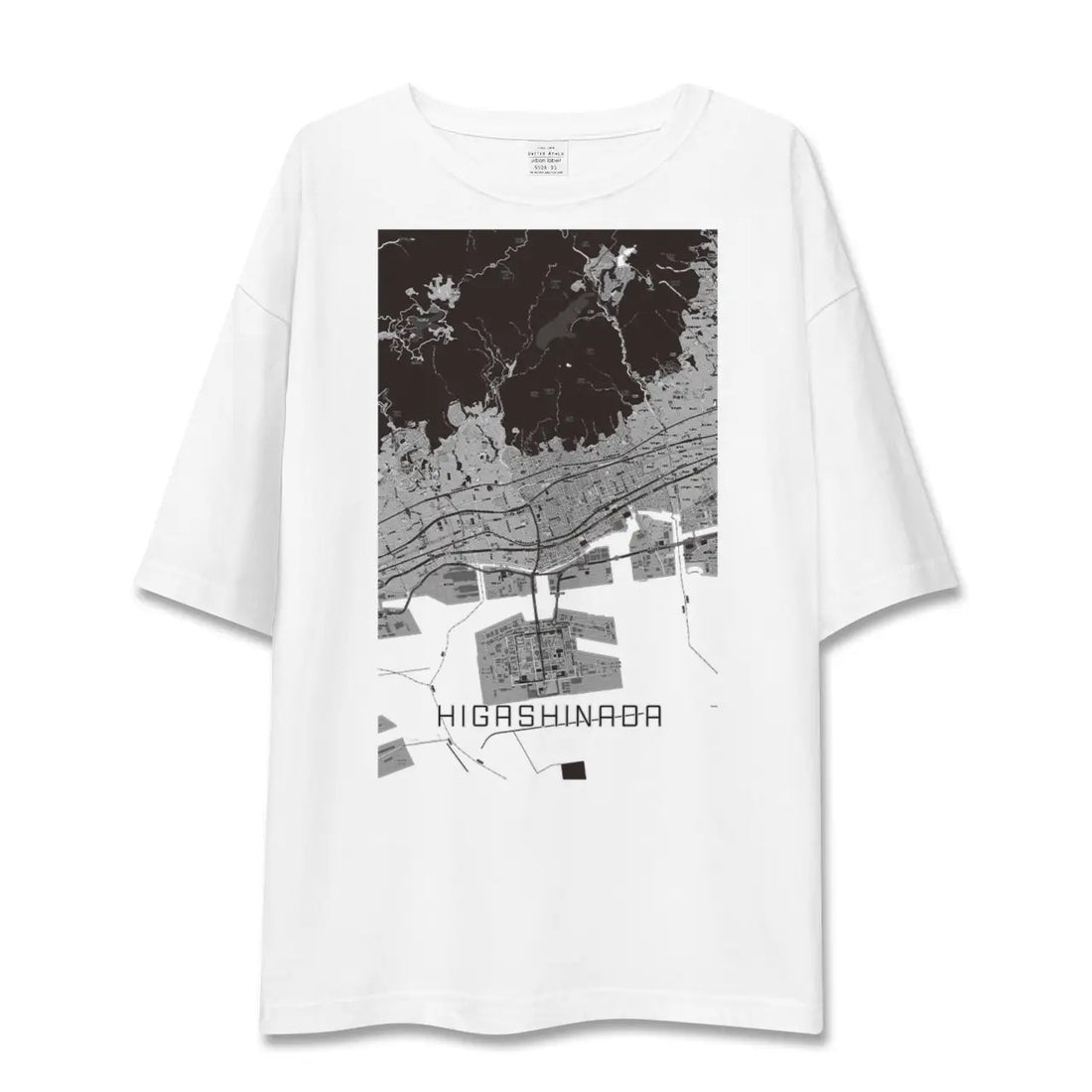 【東灘(兵庫県)】地図柄ビッグシルエットTシャツ