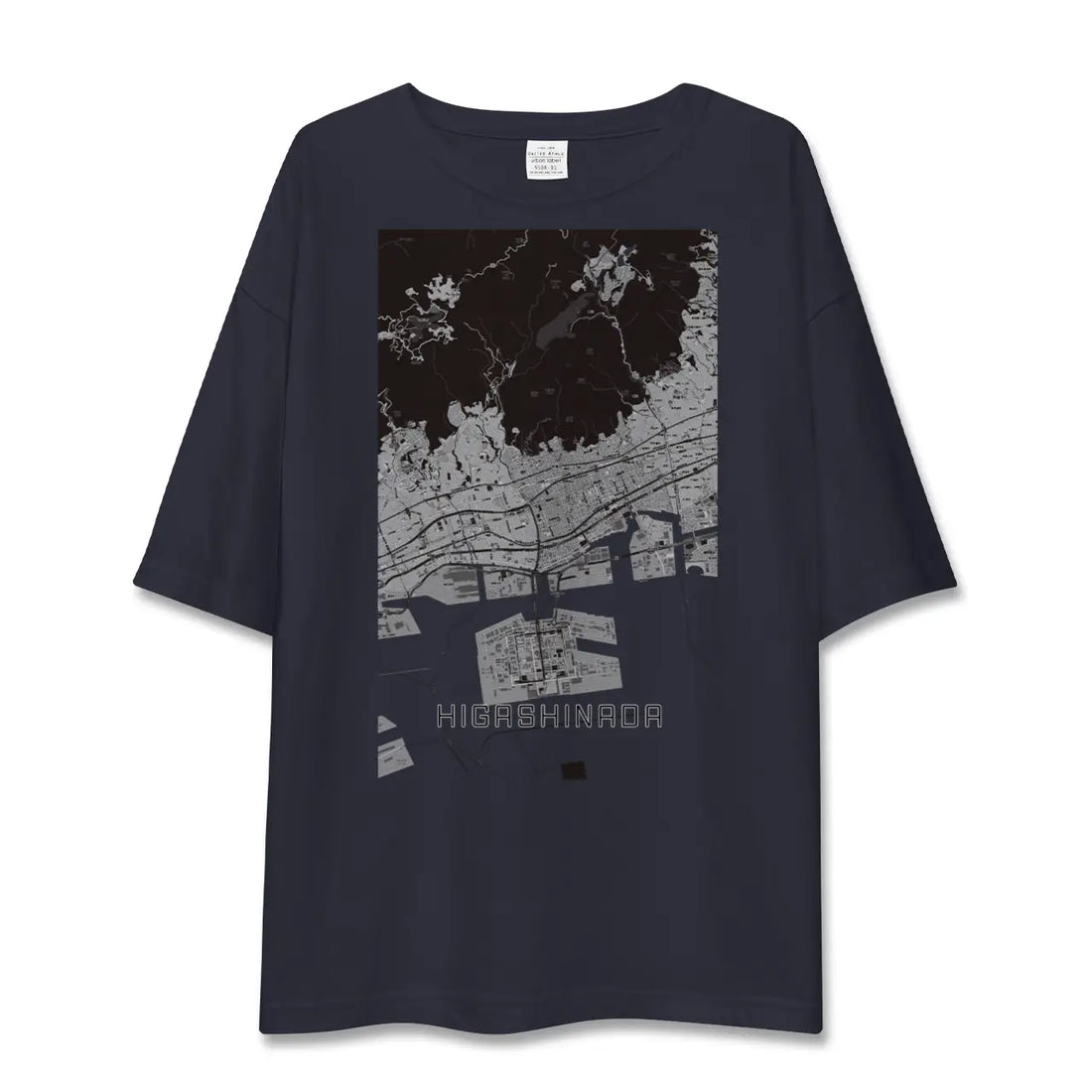 【東灘(兵庫県)】地図柄ビッグシルエットTシャツ