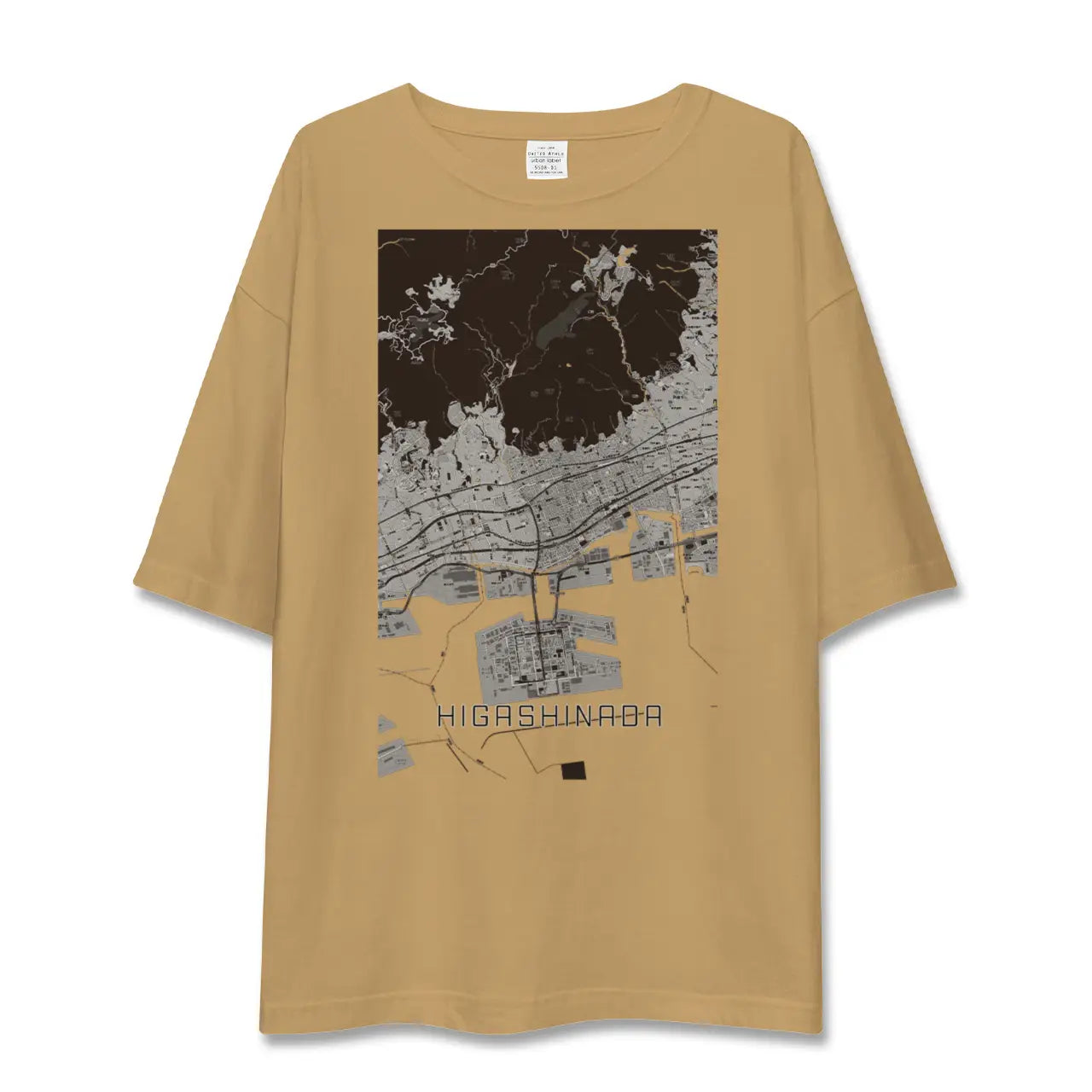 【東灘(兵庫県)】地図柄ビッグシルエットTシャツ