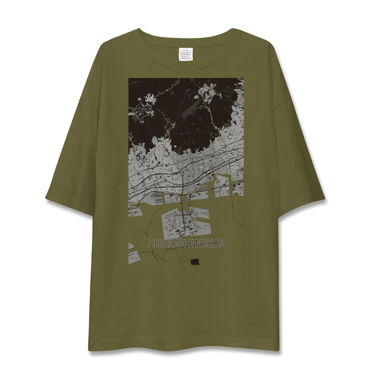 【東灘(兵庫県)】地図柄ビッグシルエットTシャツ