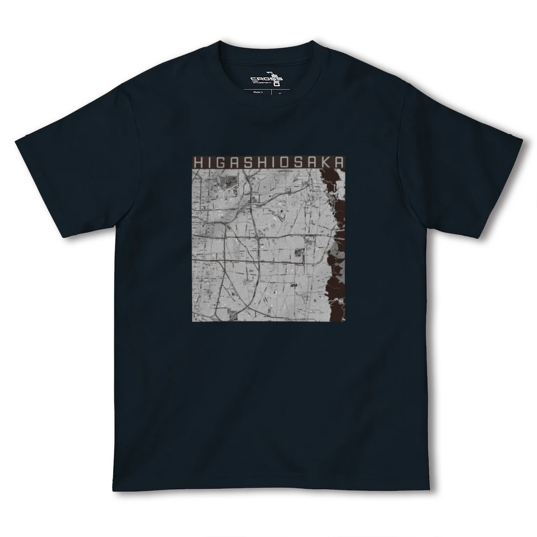 【東大阪(大阪府)】地図柄ヘビーウェイトTシャツ