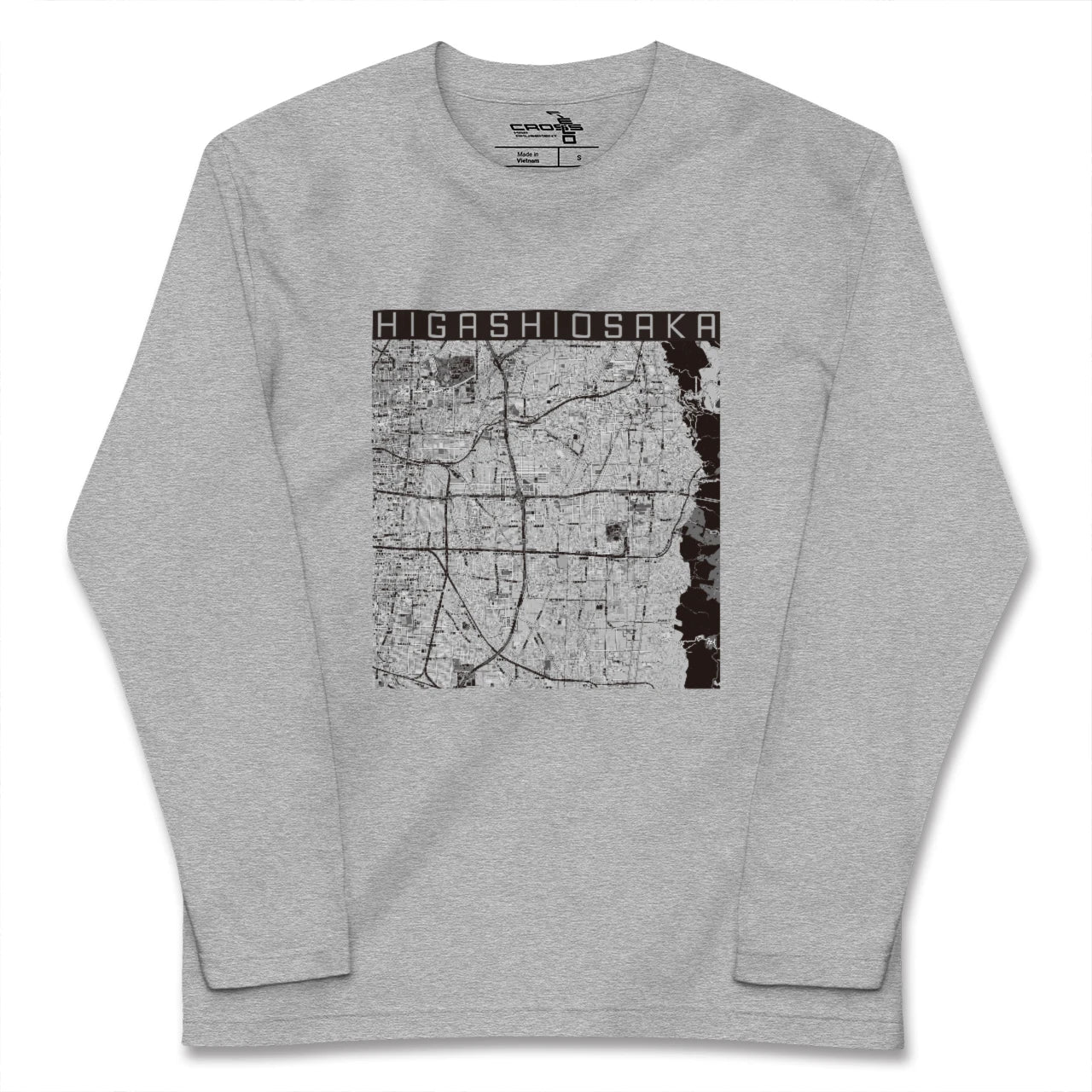 【東大阪(大阪府)】地図柄ロングスリーブTシャツ