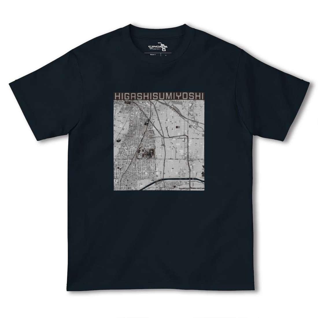 【東住吉(大阪府)】地図柄ヘビーウェイトTシャツ