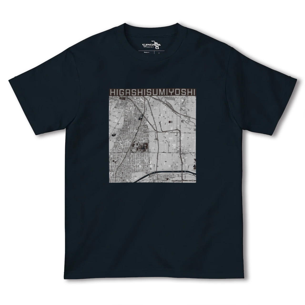 【東住吉(大阪府)】地図柄ヘビーウェイトTシャツ