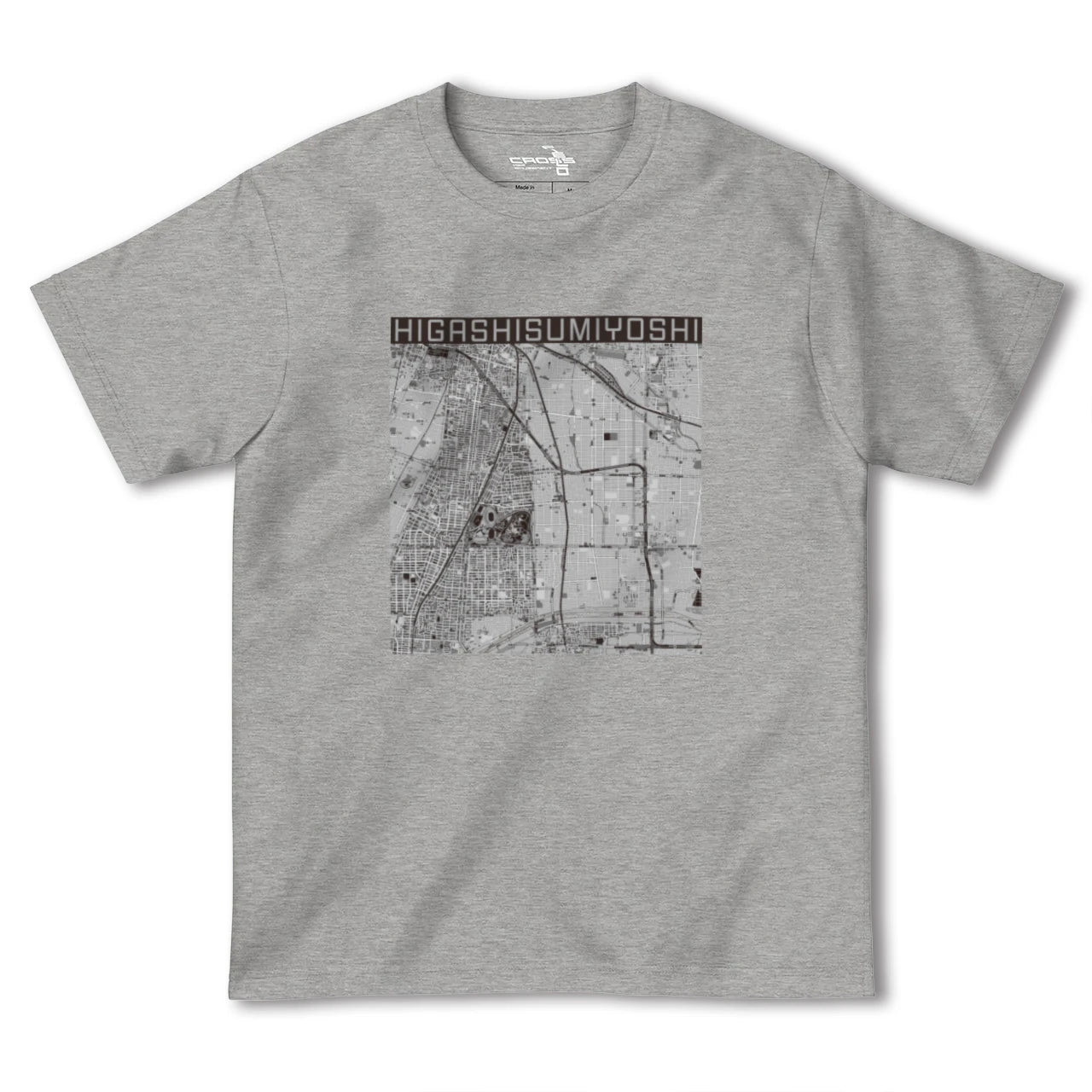 【東住吉(大阪府)】地図柄ヘビーウェイトTシャツ