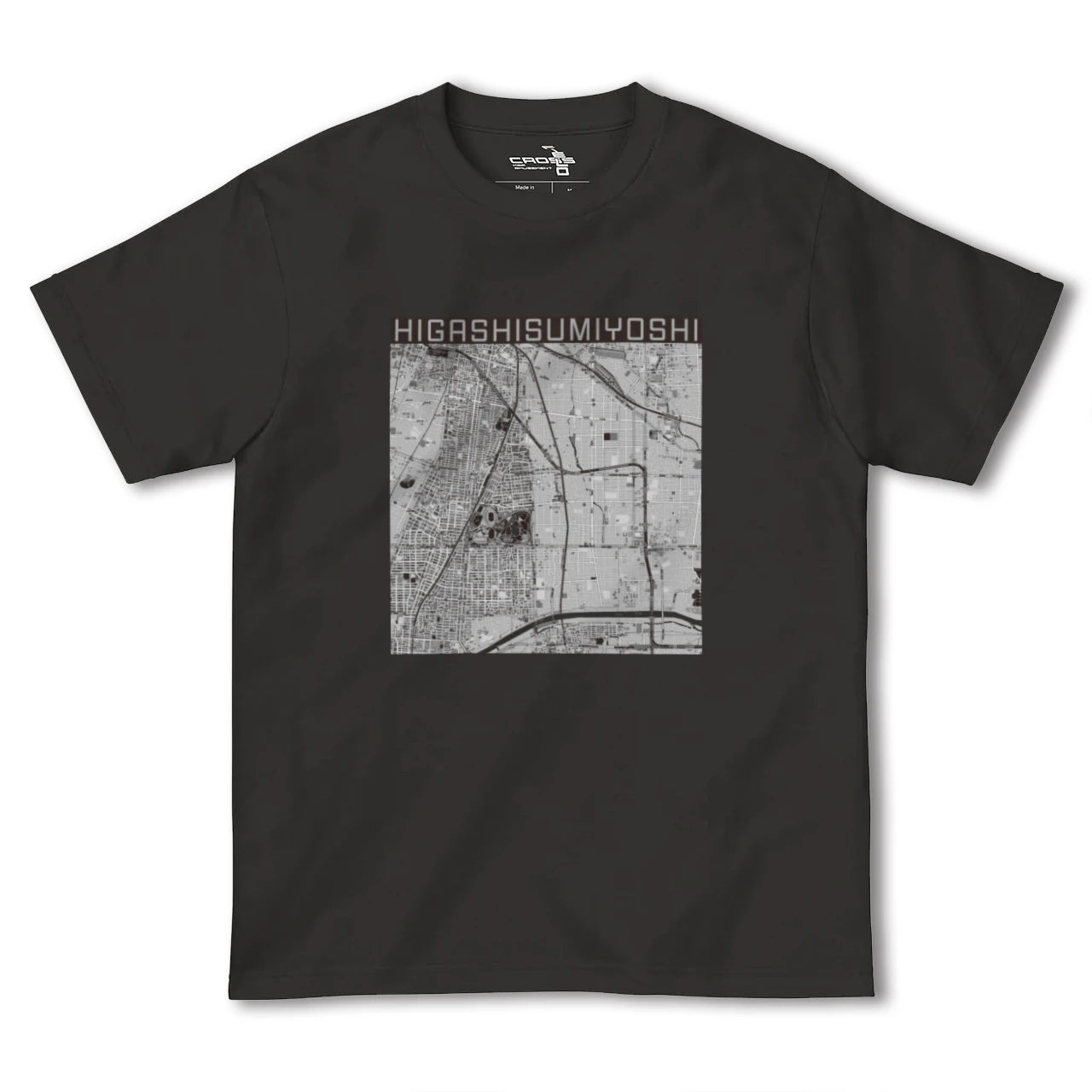【東住吉(大阪府)】地図柄ヘビーウェイトTシャツ