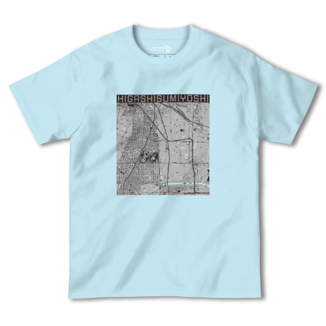 【東住吉(大阪府)】地図柄ヘビーウェイトTシャツ
