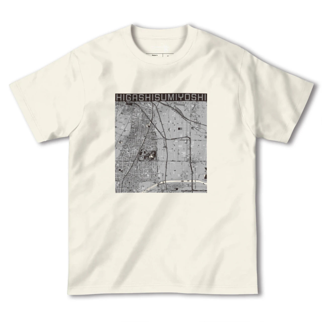 【東住吉(大阪府)】地図柄ヘビーウェイトTシャツ