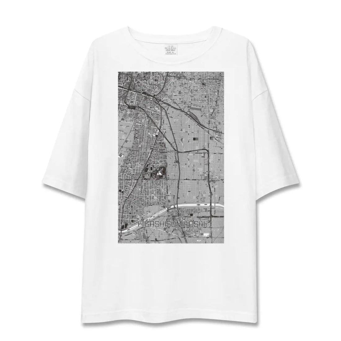 【東住吉(大阪府)】地図柄ビッグシルエットTシャツ