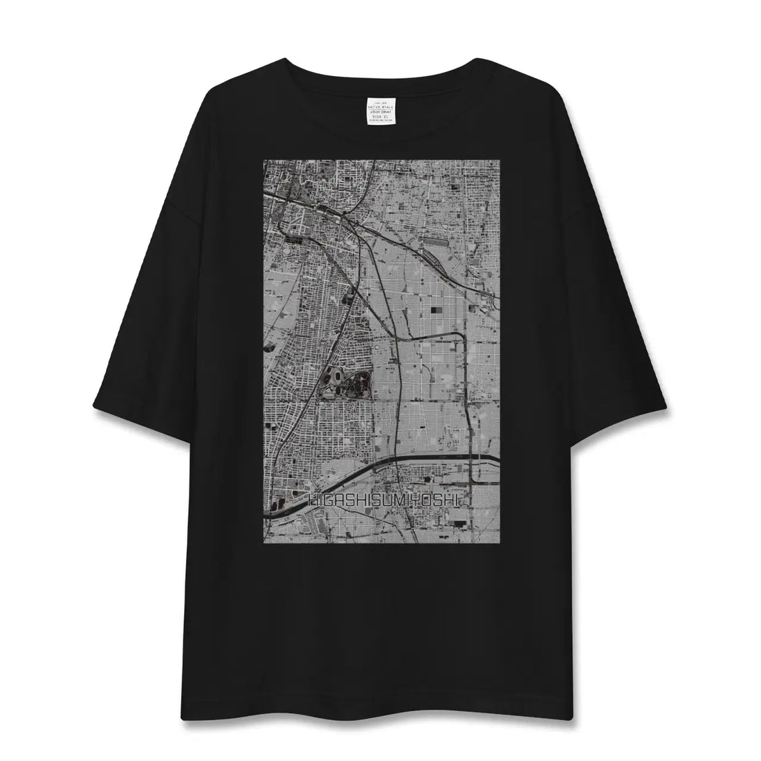 【東住吉(大阪府)】地図柄ビッグシルエットTシャツ