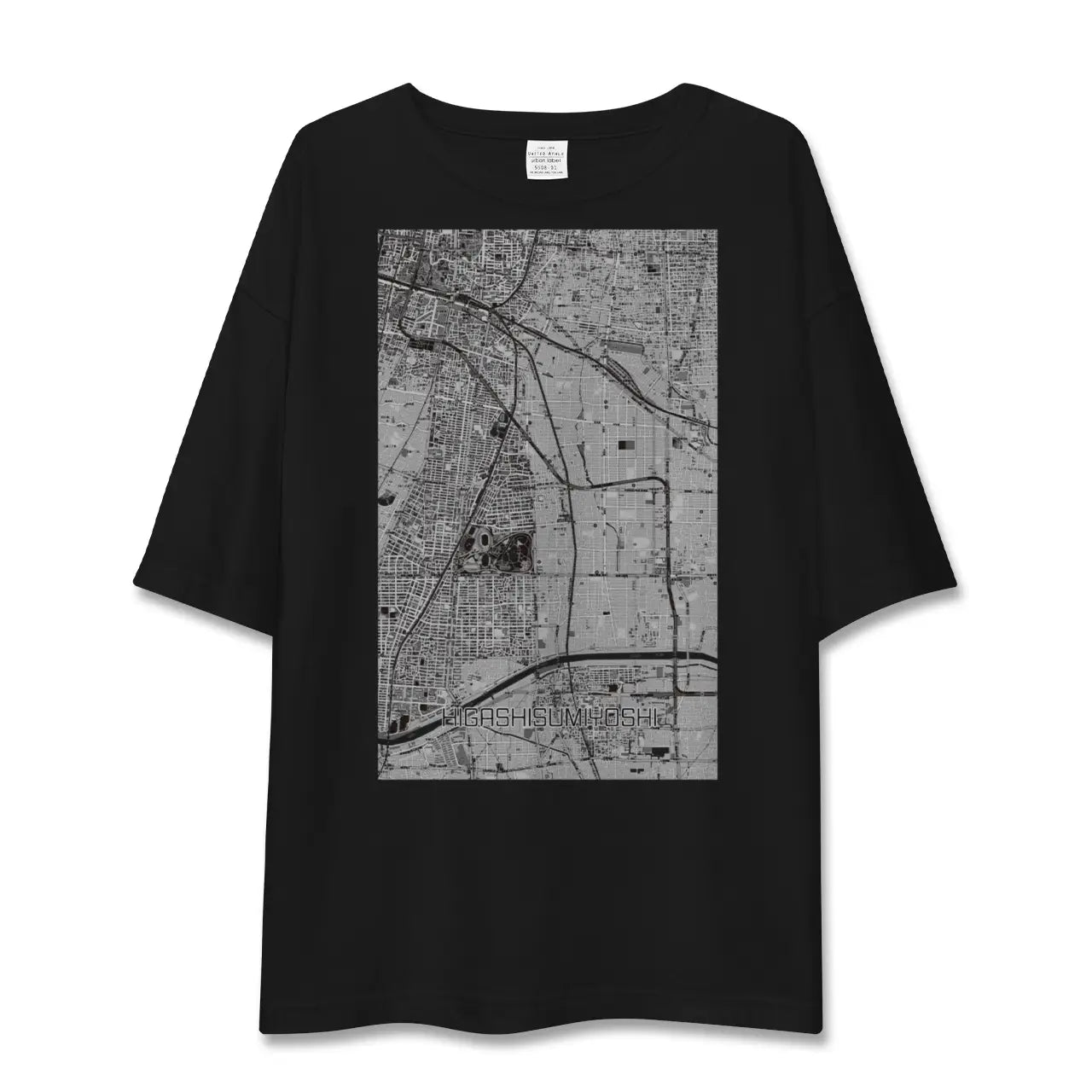 【東住吉(大阪府)】地図柄ビッグシルエットTシャツ