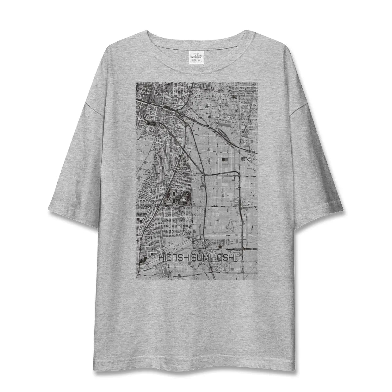 【東住吉(大阪府)】地図柄ビッグシルエットTシャツ