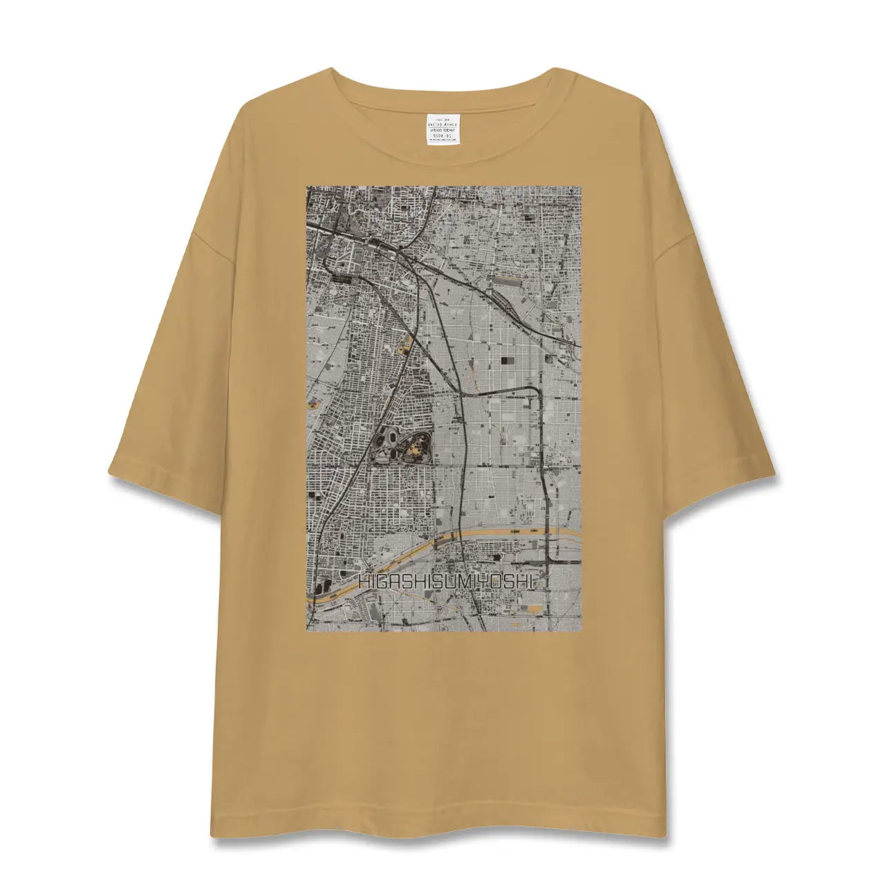 【東住吉(大阪府)】地図柄ビッグシルエットTシャツ