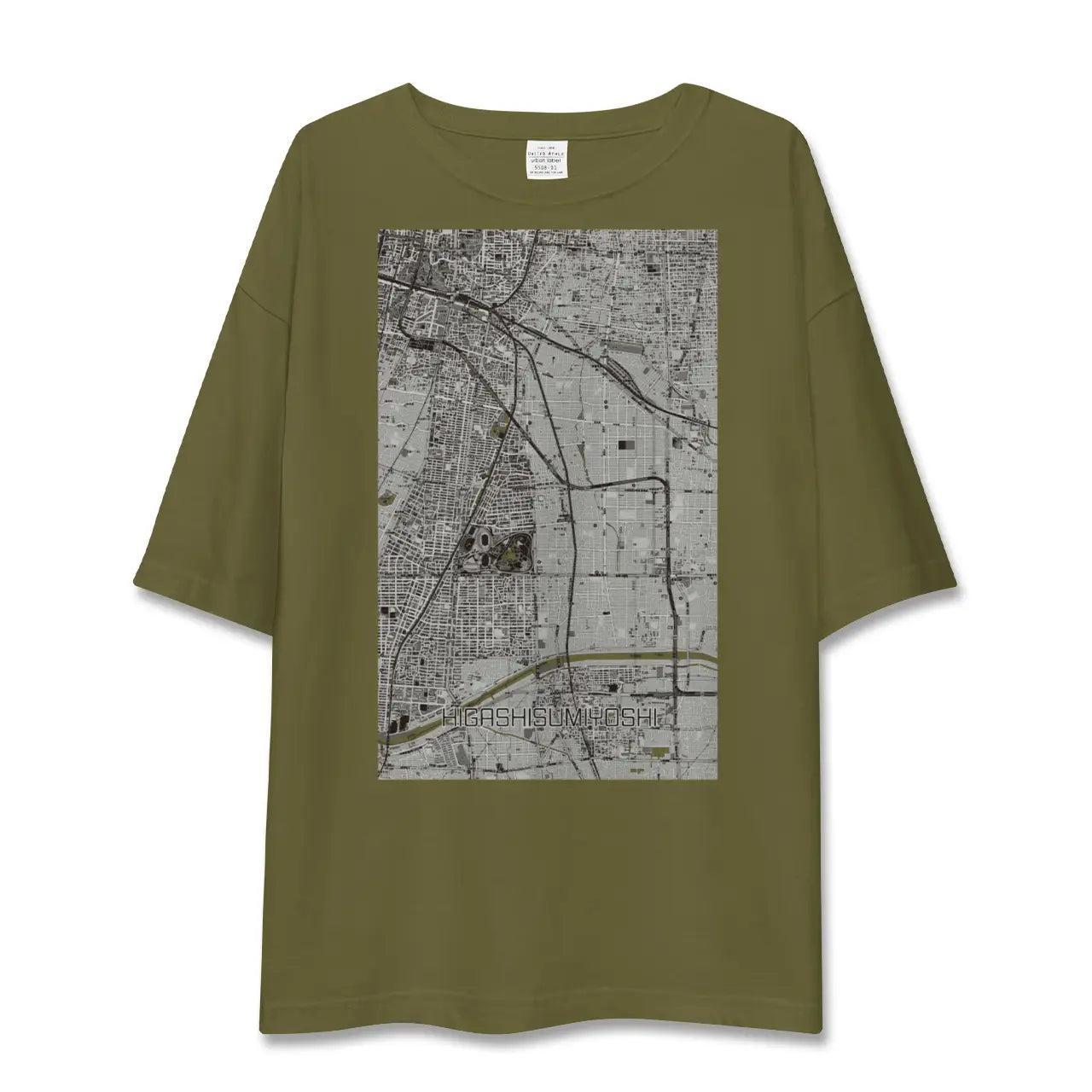 【東住吉(大阪府)】地図柄ビッグシルエットTシャツ