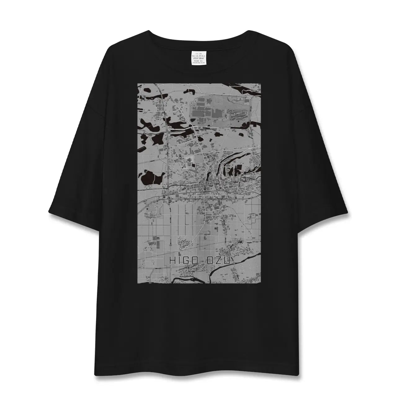 【肥後大津(熊本県)】地図柄ビッグシルエットTシャツ