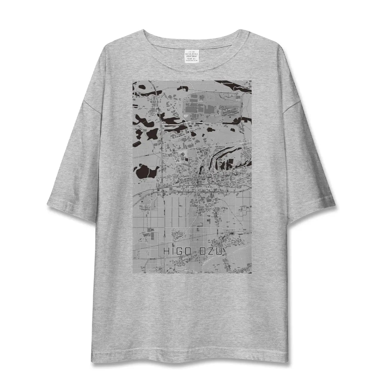 【肥後大津(熊本県)】地図柄ビッグシルエットTシャツ