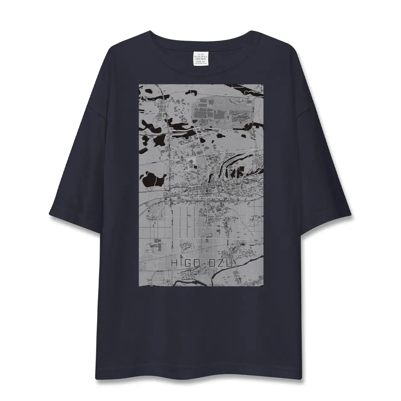 【肥後大津(熊本県)】地図柄ビッグシルエットTシャツ