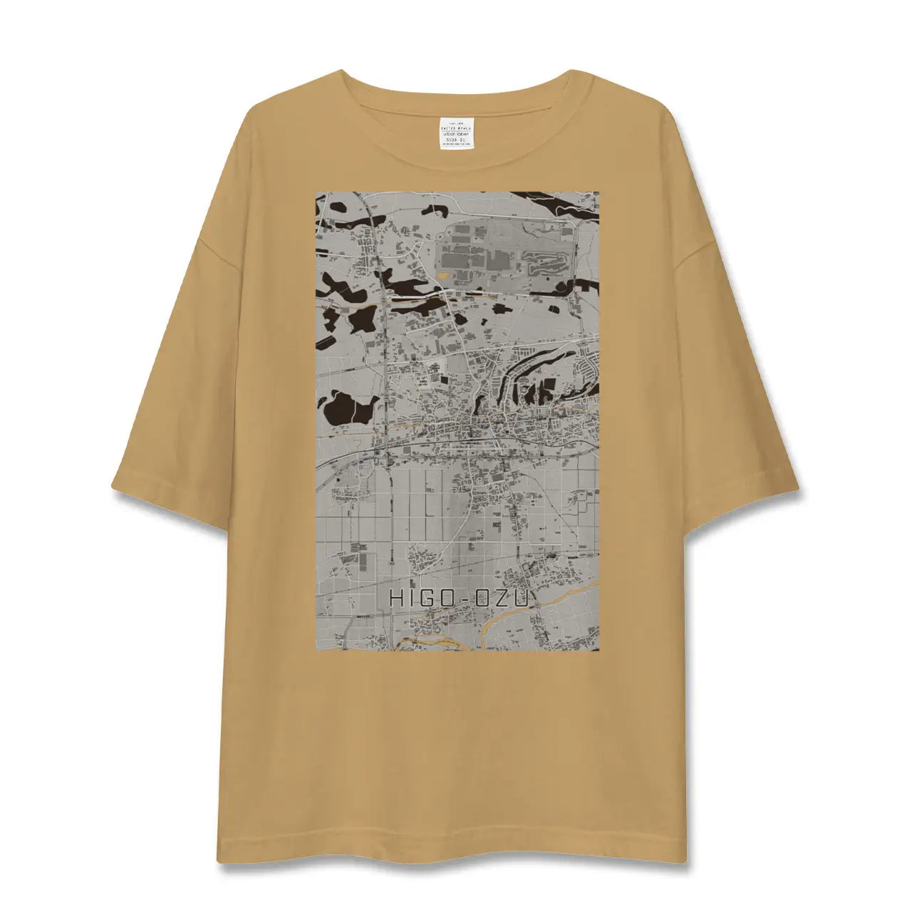 【肥後大津(熊本県)】地図柄ビッグシルエットTシャツ