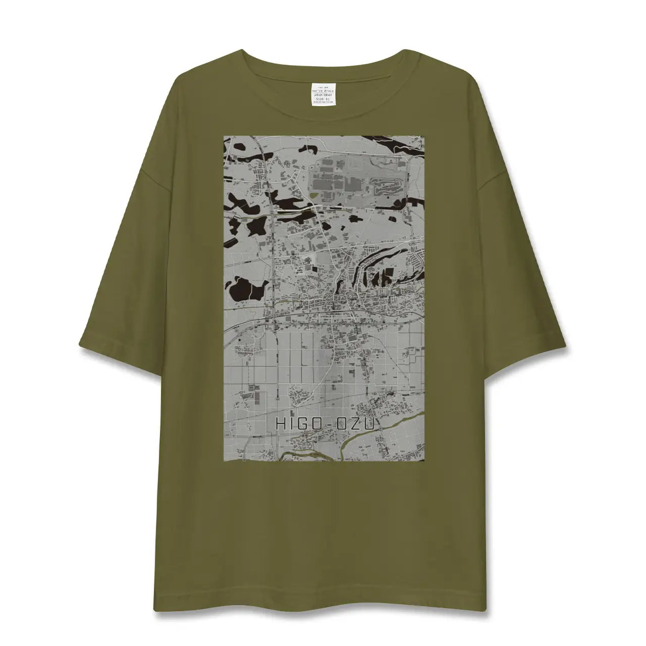 【肥後大津(熊本県)】地図柄ビッグシルエットTシャツ