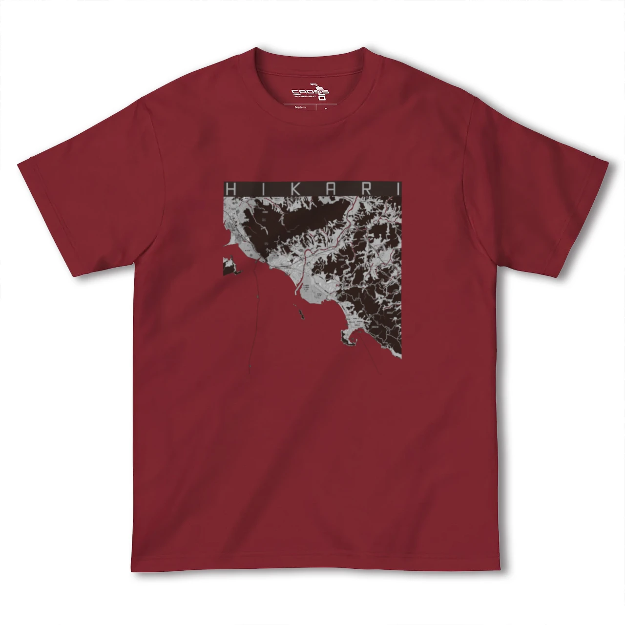 【光(山口県)】地図柄ヘビーウェイトTシャツ