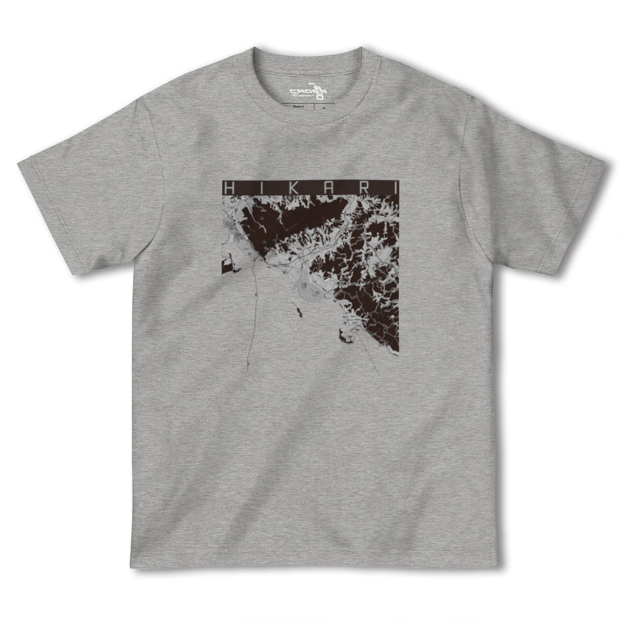 【光(山口県)】地図柄ヘビーウェイトTシャツ