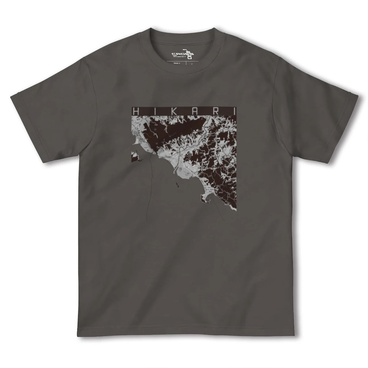 【光(山口県)】地図柄ヘビーウェイトTシャツ