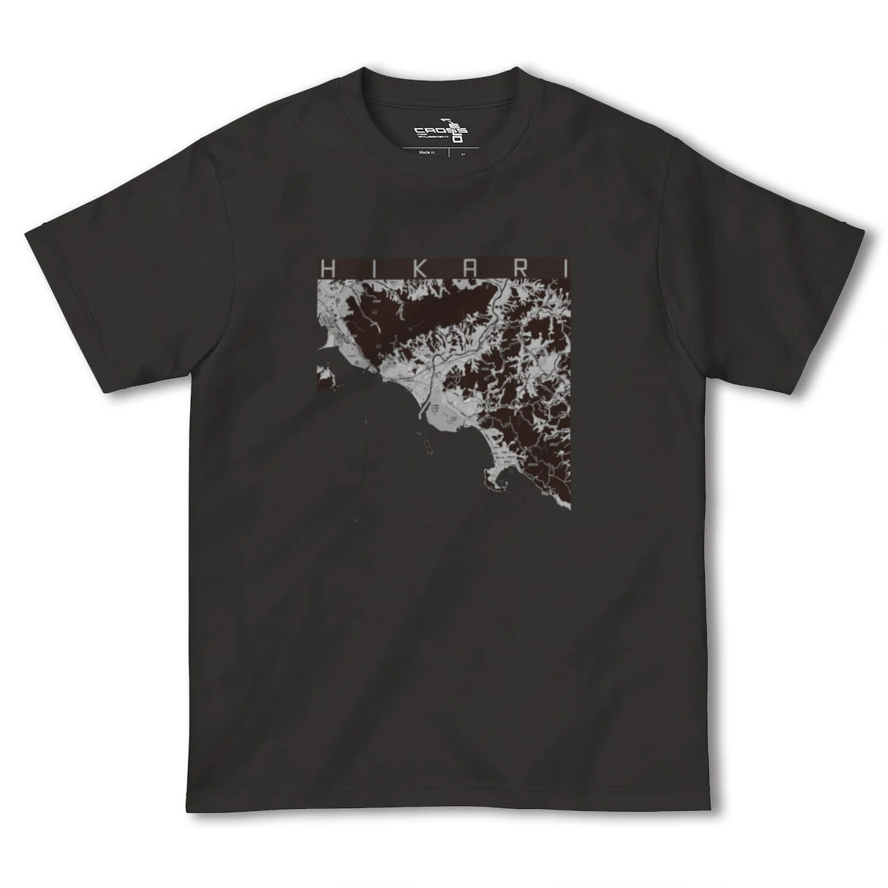 【光(山口県)】地図柄ヘビーウェイトTシャツ