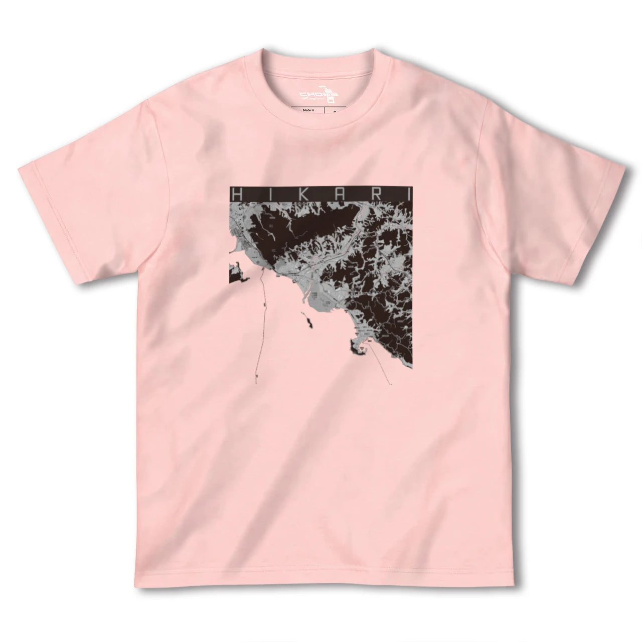 【光(山口県)】地図柄ヘビーウェイトTシャツ