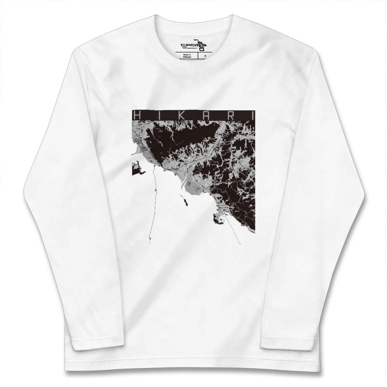 【光(山口県)】地図柄ロングスリーブTシャツ