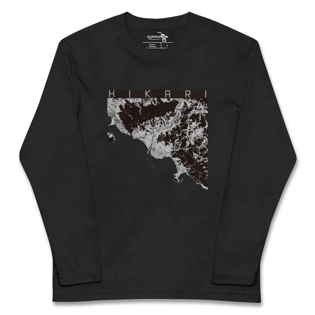 【光(山口県)】地図柄ロングスリーブTシャツ