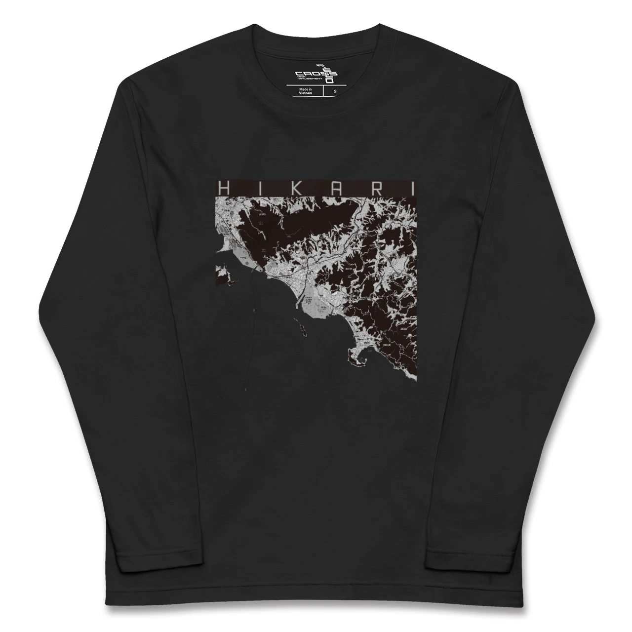 【光(山口県)】地図柄ロングスリーブTシャツ