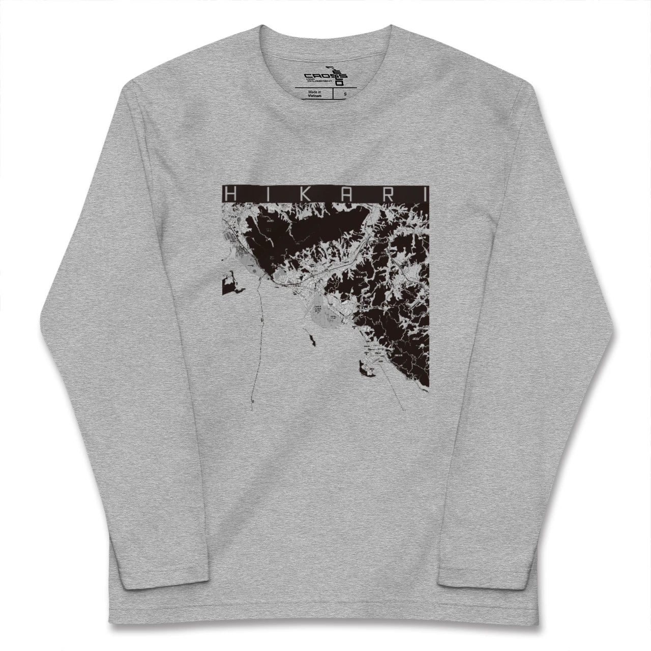 【光(山口県)】地図柄ロングスリーブTシャツ