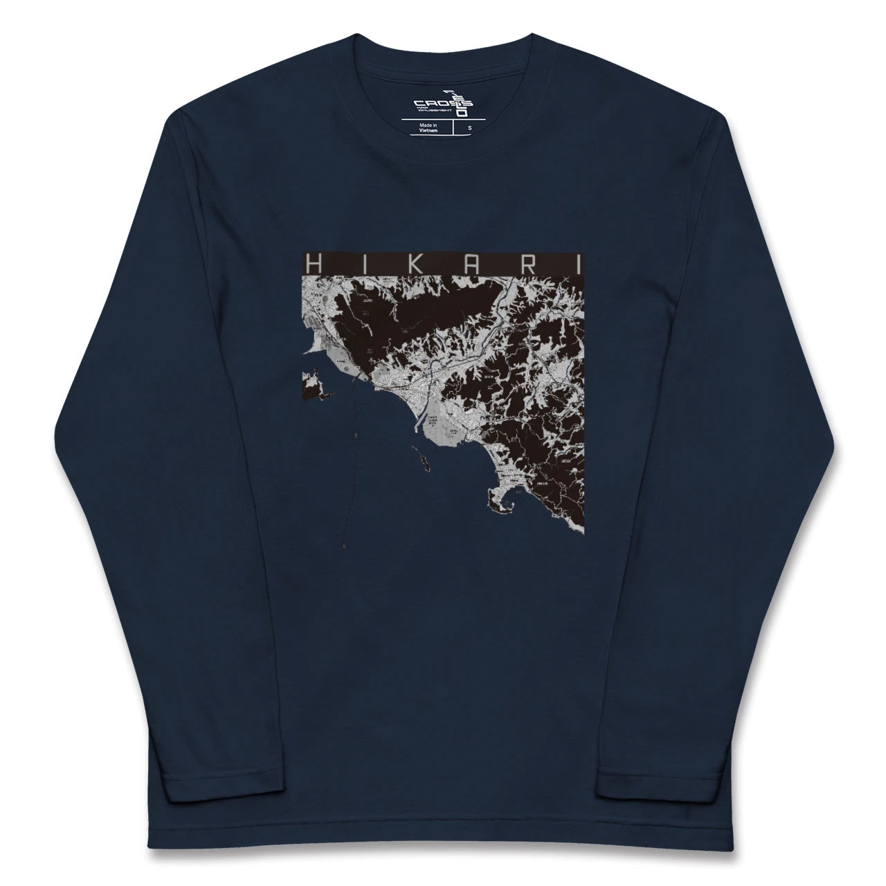 【光(山口県)】地図柄ロングスリーブTシャツ