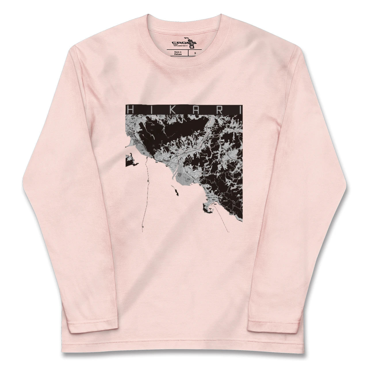【光(山口県)】地図柄ロングスリーブTシャツ