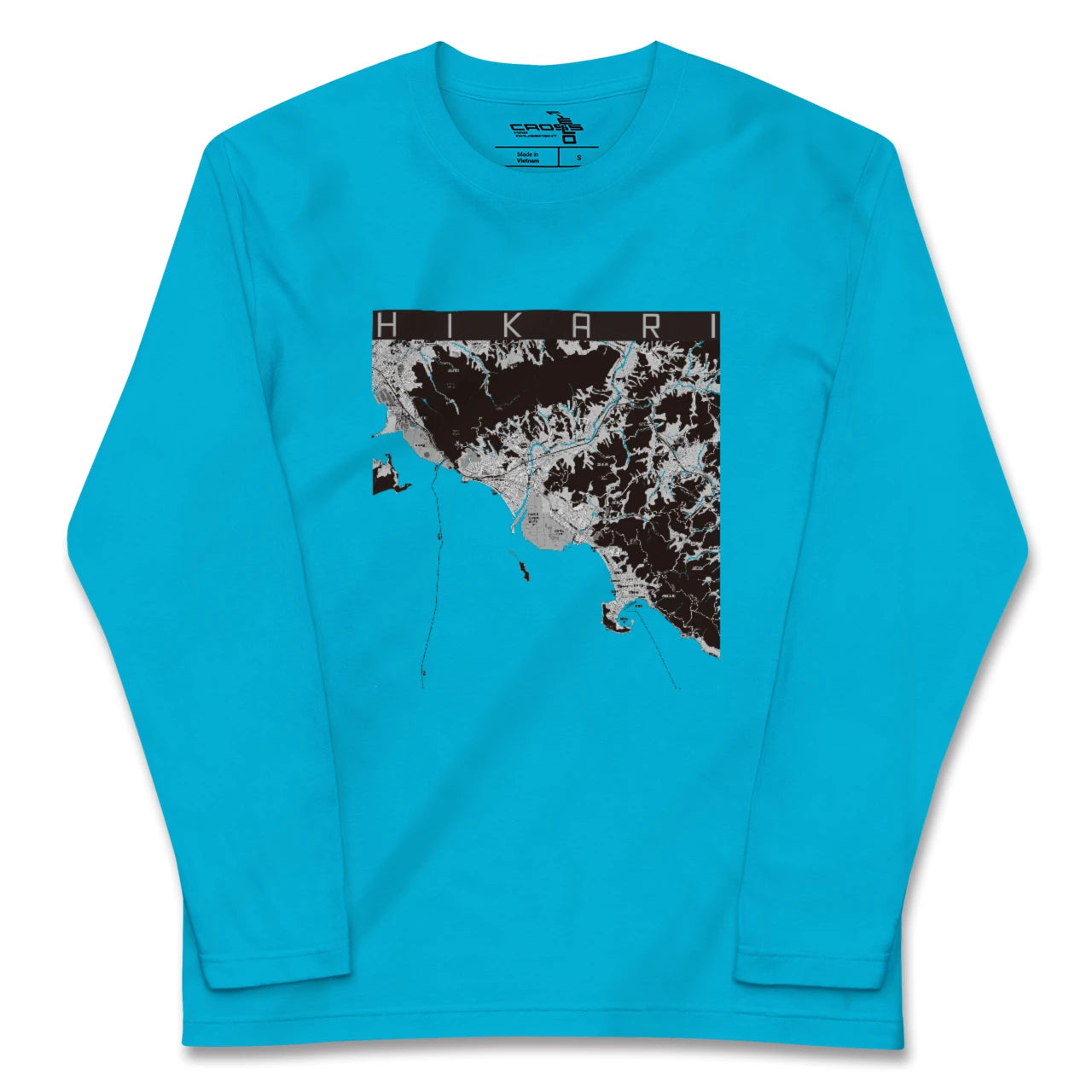 【光(山口県)】地図柄ロングスリーブTシャツ