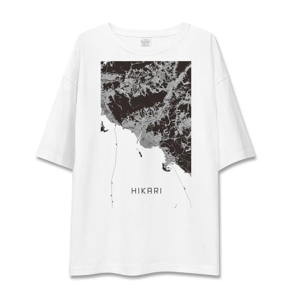 【光(山口県)】地図柄ビッグシルエットTシャツ