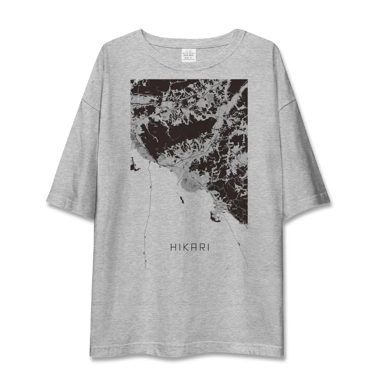 【光(山口県)】地図柄ビッグシルエットTシャツ