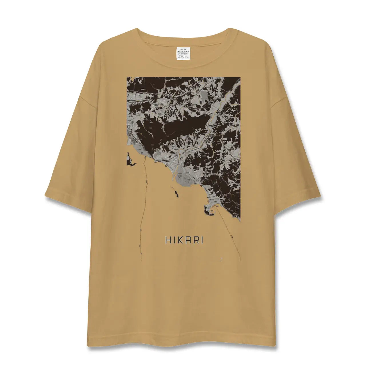 【光(山口県)】地図柄ビッグシルエットTシャツ