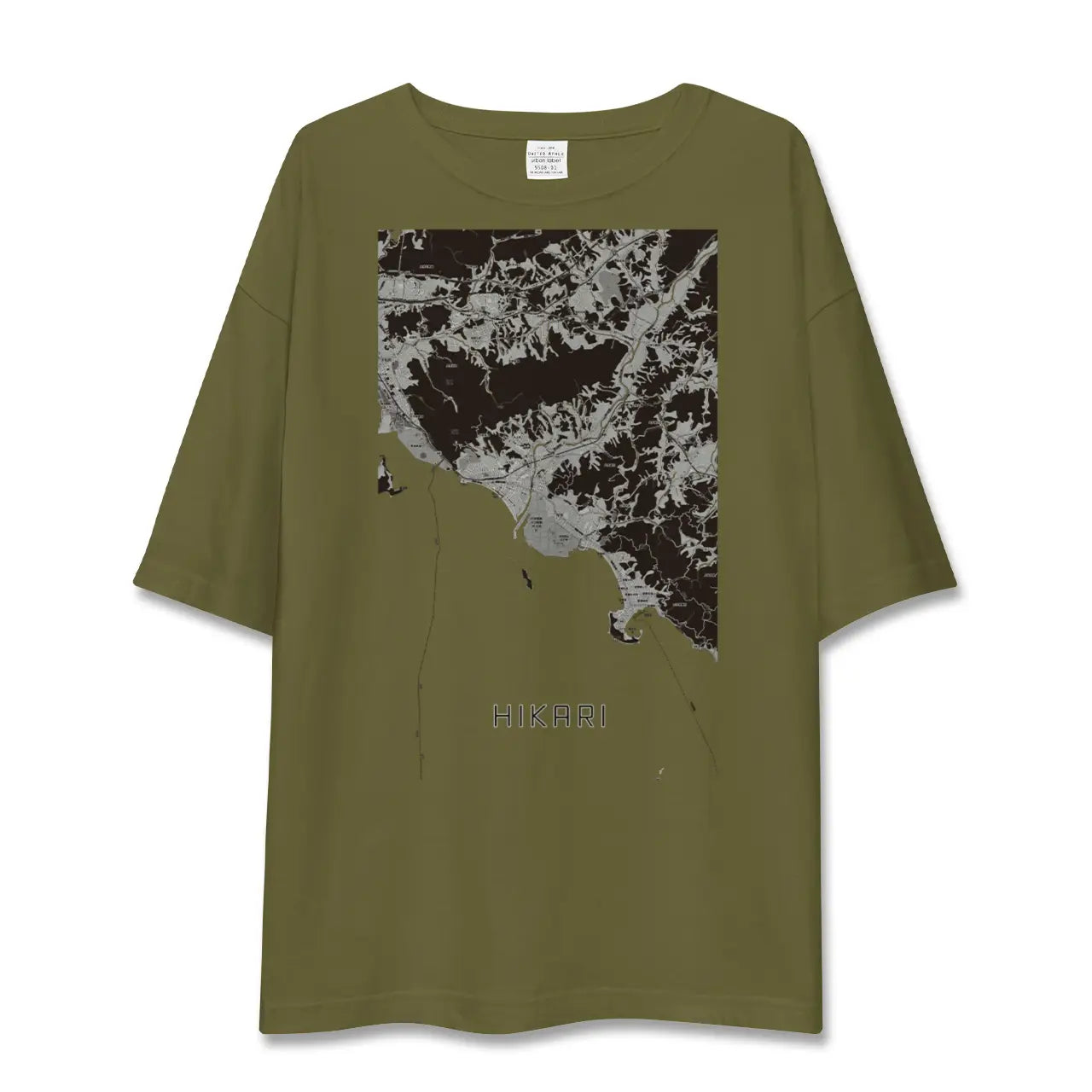 【光(山口県)】地図柄ビッグシルエットTシャツ