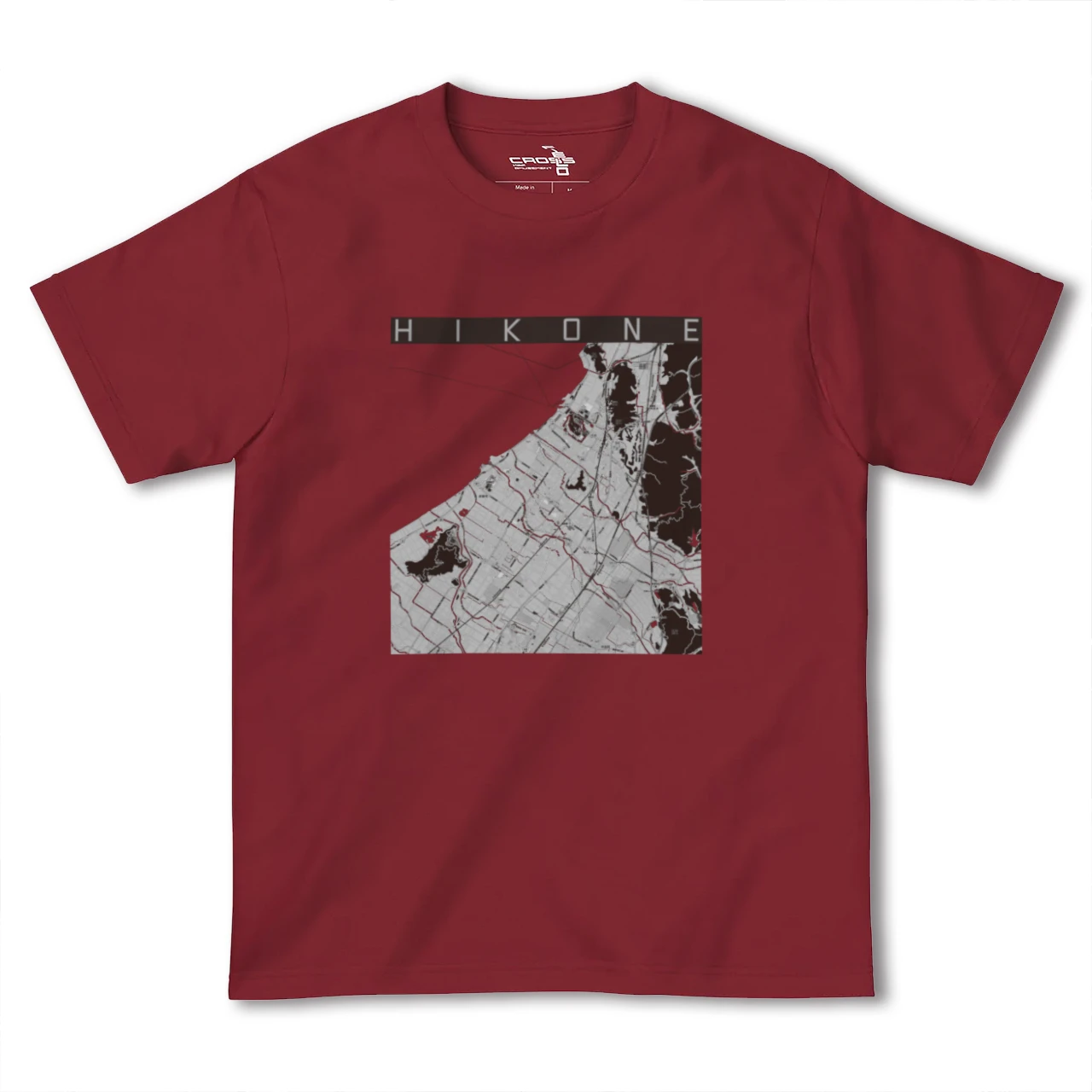 【彦根(滋賀県)】地図柄ヘビーウェイトTシャツ