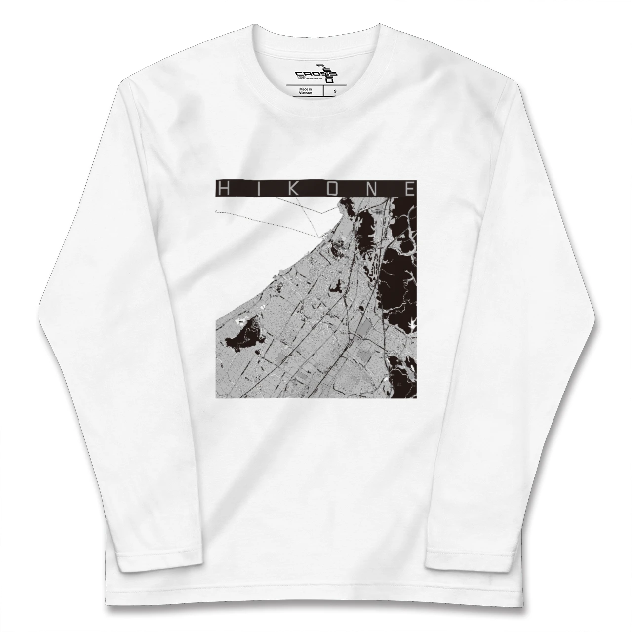 【彦根(滋賀県)】地図柄ロングスリーブTシャツ